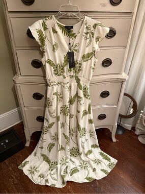 Haver London Flutter Sleeve Maxi Dress S NWT